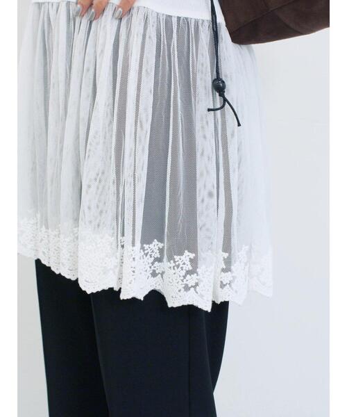 Samansa Mos2 blue（サマンサモスモスブルー）の「ペプラムロングタンクトップ（Tシャツ/カットソー・レディース・ブラック/オフホワイト/ホワイト・F）」の14枚目の写真