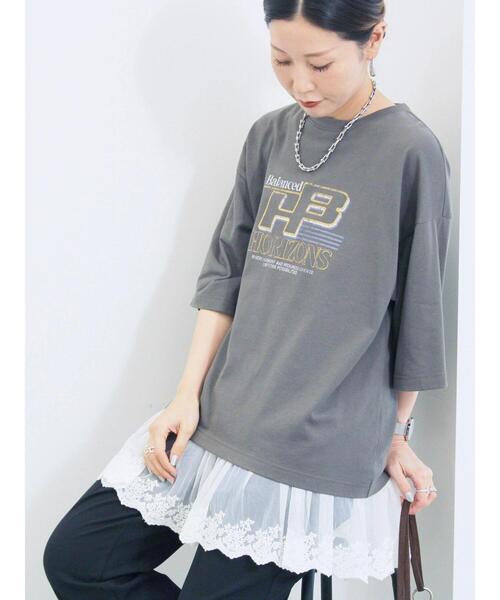 Samansa Mos2 blue（サマンサモスモスブルー）の「ペプラムロングタンクトップ（Tシャツ/カットソー・レディース・ブラック/オフホワイト/ホワイト・F）」の11枚目の写真