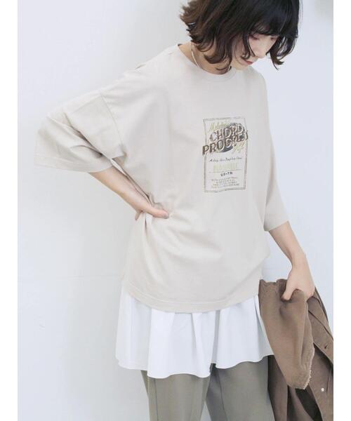 Samansa Mos2 blue（サマンサモスモスブルー）の「ペプラムロングタンクトップ（Tシャツ/カットソー・レディース・ブラック/オフホワイト/ホワイト・F）」の21枚目の写真