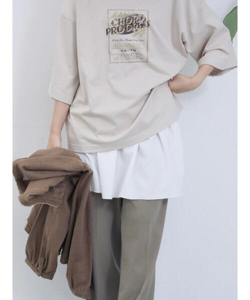 Samansa Mos2 blue（サマンサモスモスブルー）の「ペプラムロングタンクトップ（Tシャツ/カットソー・レディース・ブラック/オフホワイト/ホワイト・F）」の18枚目の写真