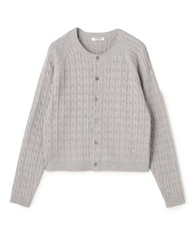 ギザケーブル クルーネックカーディガン