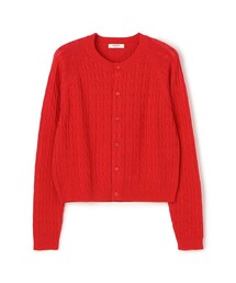 【未使用】定価5.5万　トゥモローランド　カーディガン　赤　馬蹄　刺繍　ウール 未使用】定価5.5万 トゥモローランド カーディガン 赤 馬蹄 刺繍