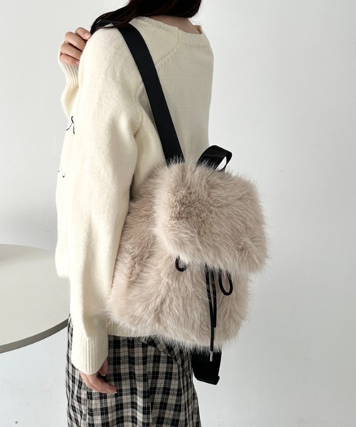 セール】フェイクファーミニリュック（バックパック/リュック）｜CLEA