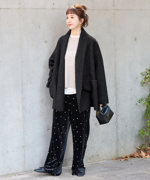 試着のみ　B.C STOCK　ブークレージャージ着流しコート ブークレージャージ着流しコート（その他アウター）｜B.C STOCK