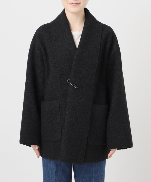 B.C STOCK コート アウター ブークレージャージ着流しコート ブラック ブークレージャージ着流しコート（その他アウター）｜B.C STOCK（ベー