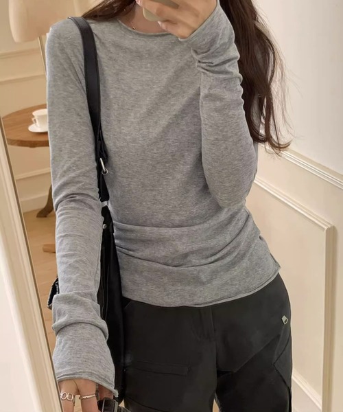 MAISON DE THERESE(メゾン ド テレーズ)の「まくり袖 ロンT(インナー用)(Tシャツ/カットソー・レディース・ホワイト/ブルー/グレー/ブラック/ピンク・M)」の17枚目の写真