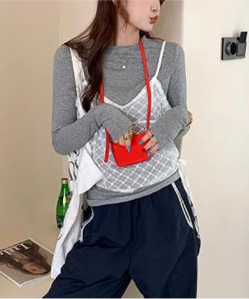 MAISON DE THERESE(メゾン ド テレーズ)の「まくり袖 ロンT(インナー用)(Tシャツ/カットソー・レディース・ホワイト/ブルー/グレー/ブラック/ピンク・M)」の21枚目の写真