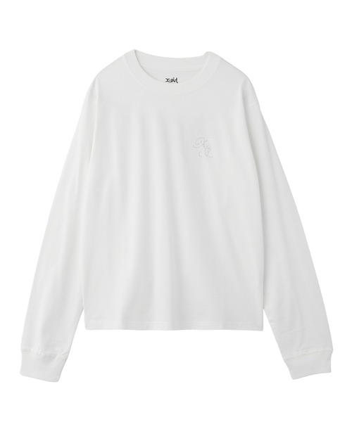 X-girl(エックスガール)の「RHINESTONE COMBINATION LOGO L/S TEE(Tシャツ/カットソー・レディース・ブラック/ホワイト・S/M/L)」の10枚目の写真