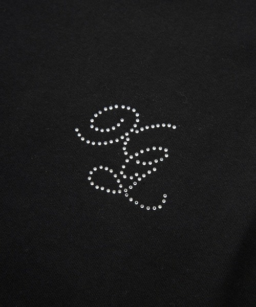 X-girl(エックスガール)の「RHINESTONE COMBINATION LOGO L/S TEE(Tシャツ/カットソー・レディース・ブラック/ホワイト・S/M/L)」の12枚目の写真