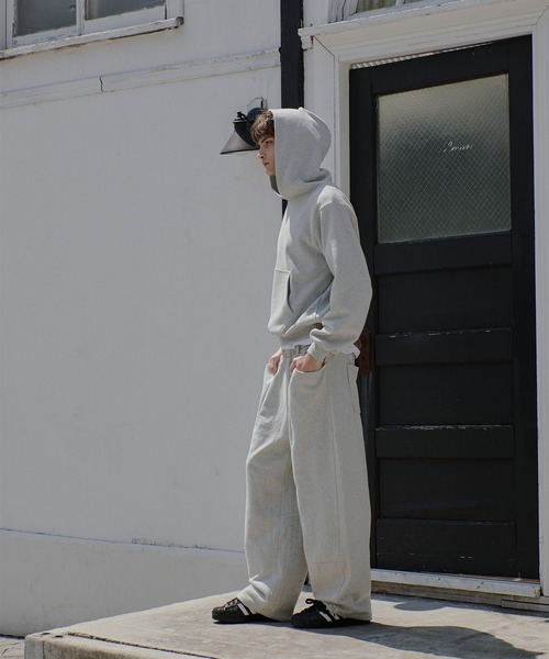 Regen Glanz（レーゲングランツ）の「heavyweight cropped pull hoodie/ヘビーウェイトクロップドプルフーディ（パーカー・メンズ・ブラック/グレー・MEDIUM/LARGE/SMALL）」の10枚目の写真