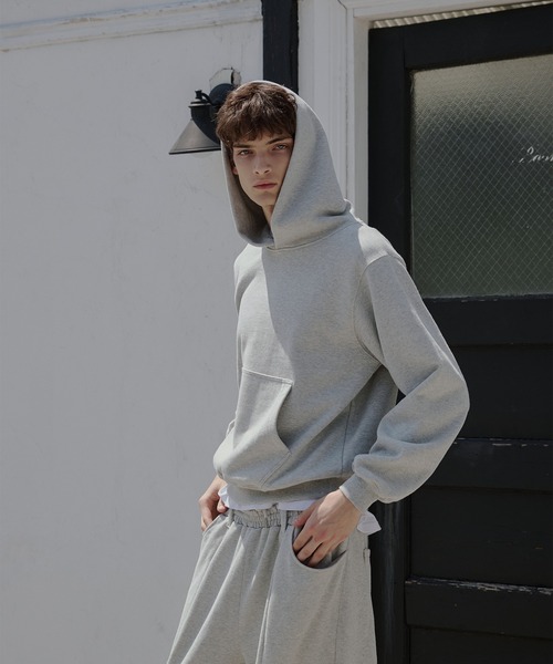 Regen Glanz（レーゲングランツ）の「heavyweight cropped pull hoodie/ヘビーウェイトクロップドプルフーディ（パーカー・メンズ・ブラック/グレー・MEDIUM/LARGE/SMALL）」の8枚目の写真