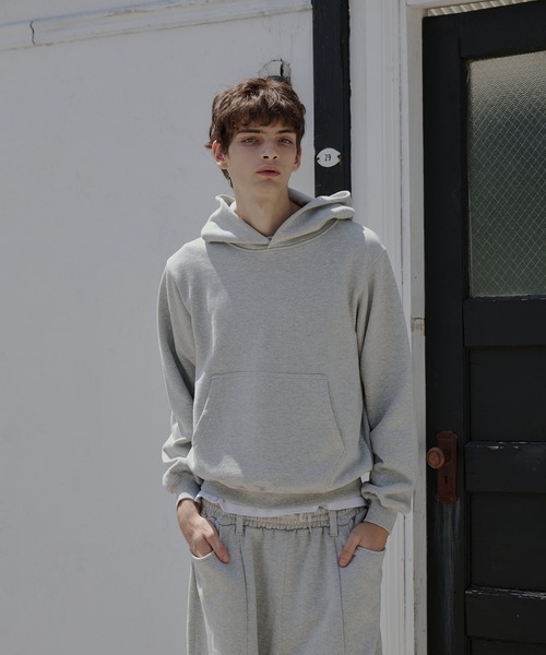 Regen Glanz（レーゲングランツ）の「heavyweight cropped pull hoodie/ヘビーウェイトクロップドプルフーディ（パーカー・メンズ・ブラック/グレー・MEDIUM/LARGE/SMALL）」の7枚目の写真