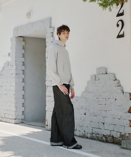 Regen Glanz（レーゲングランツ）の「heavyweight cropped pull hoodie/ヘビーウェイトクロップドプルフーディ（パーカー・メンズ・ブラック/グレー・MEDIUM/LARGE/SMALL）」の9枚目の写真