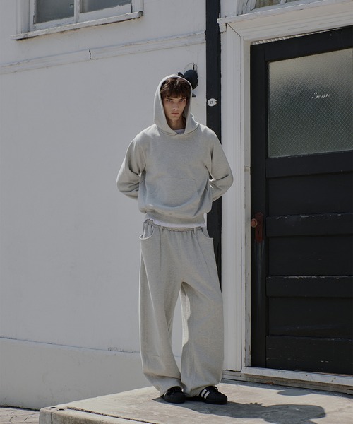 Regen Glanz（レーゲングランツ）の「heavyweight cropped pull hoodie/ヘビーウェイトクロップドプルフーディ（パーカー・メンズ・ブラック/グレー・MEDIUM/LARGE/SMALL）」の12枚目の写真