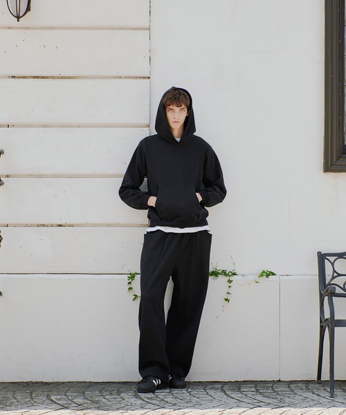 Regen Glanz（レーゲングランツ）の「heavyweight cropped pull hoodie/ヘビーウェイトクロップドプルフーディ（パーカー・メンズ・ブラック/グレー・MEDIUM/LARGE/SMALL）」の21枚目の写真
