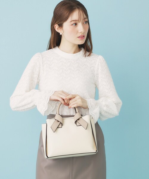 トップス takee7/11 セール】フェザーレースハイネックキャンディトップス【洗濯機OK】（T