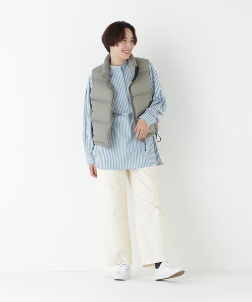 human woman(ヒューマンウーマン)の「◆オーガニックコットンチノクロスカーゴパンツ(その他パンツ・レディース・カーキ/ホワイト系その他・MEDIUM/SMALL)」の4枚目の写真