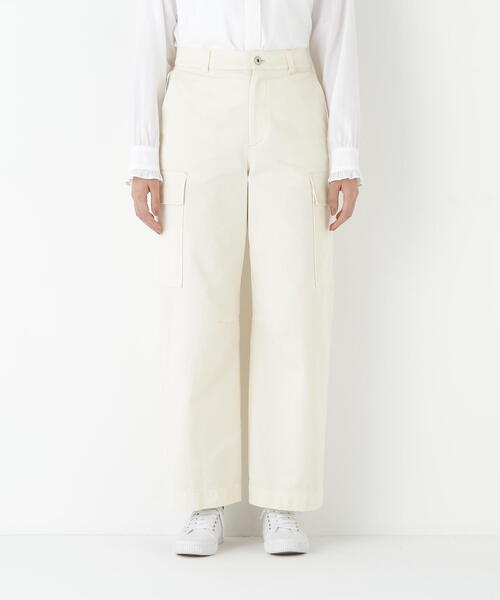 human woman(ヒューマンウーマン)の「◆オーガニックコットンチノクロスカーゴパンツ(その他パンツ・レディース・カーキ/ホワイト系その他・MEDIUM/SMALL)」の5枚目の写真