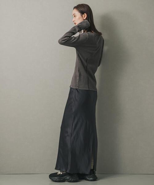 SENSE OF PLACE by URBAN RESEARCH（センスオブプレイスバイアーバンリサーチ）の「フロントボタンリブトップ（Tシャツ/カットソー・レディース・チャコールグレー/ブラウン/イエロー・ONE）」の8枚目の写真