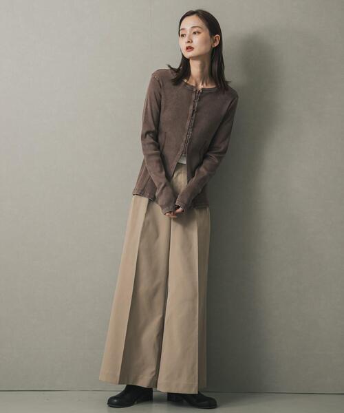 SENSE OF PLACE by URBAN RESEARCH（センスオブプレイスバイアーバンリサーチ）の「フロントボタンリブトップ（Tシャツ/カットソー・レディース・チャコールグレー/ブラウン/イエロー・ONE）」の13枚目の写真