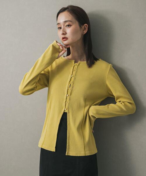 SENSE OF PLACE by URBAN RESEARCH（センスオブプレイスバイアーバンリサーチ）の「フロントボタンリブトップ（Tシャツ/カットソー・レディース・チャコールグレー/ブラウン/イエロー・ONE）」の17枚目の写真