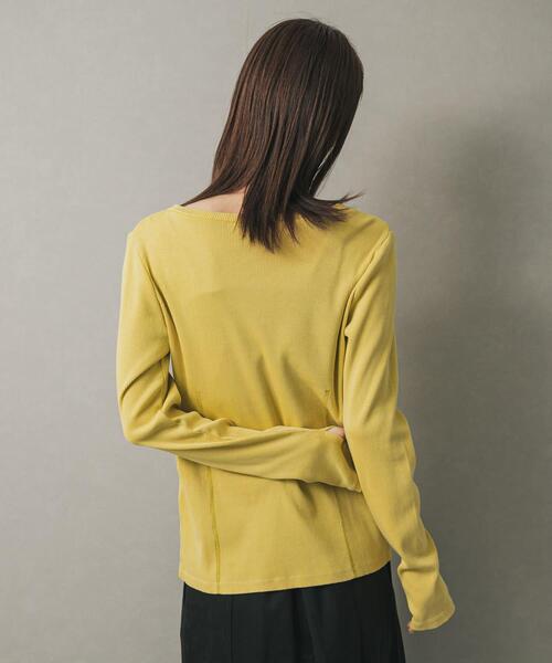 SENSE OF PLACE by URBAN RESEARCH（センスオブプレイスバイアーバンリサーチ）の「フロントボタンリブトップ（Tシャツ/カットソー・レディース・チャコールグレー/ブラウン/イエロー・ONE）」の18枚目の写真