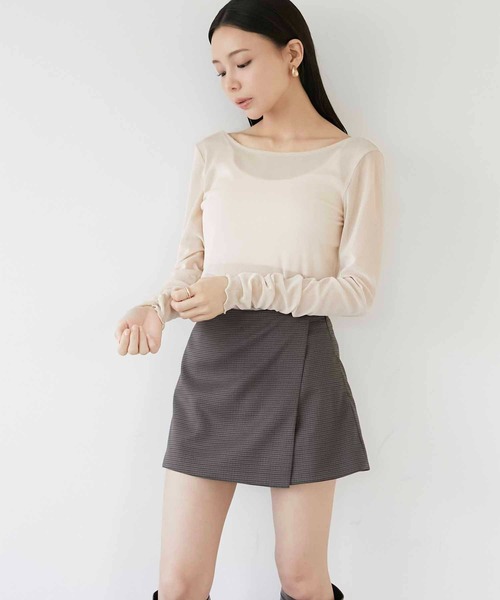Luan CHECK MINI SKORT チェックミニスコート セール】【Luan】CHECK MINI SKORT/チェックミニスコート