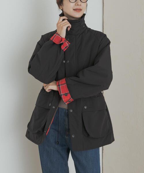 Barbour モッズコート＋茶色パンツ＋オリバーピープルズ眼鏡　３点セット Barbour バブアー OS WAX BURGHLEY オーバーサイズ バーレー