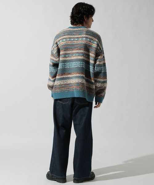 niko and...（ニコアンド）の「フェアアイルニットプルオーバー（ニット/セーター・メンズ・ブルー/チャコール/アイボリー/ブラック・MEDIUM/LARGE）」の6枚目の写真