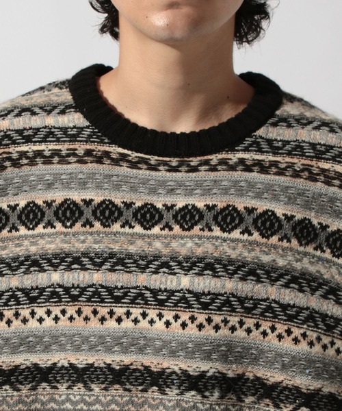 niko and...（ニコアンド）の「フェアアイルニットプルオーバー（ニット/セーター・メンズ・ブルー/チャコール/アイボリー/ブラック・MEDIUM/LARGE）」の12枚目の写真
