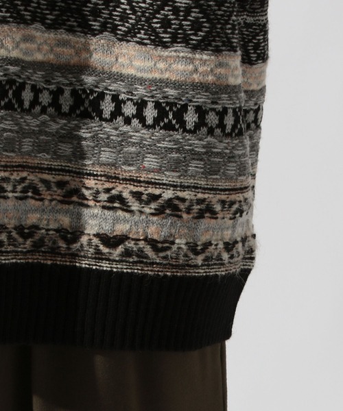 niko and...（ニコアンド）の「フェアアイルニットプルオーバー（ニット/セーター・メンズ・ブルー/チャコール/アイボリー/ブラック・MEDIUM/LARGE）」の14枚目の写真