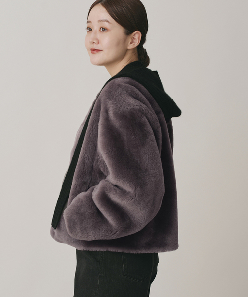 IENA（イエナ）の「ムートン ショートコート（ムートンコート・レディース・グレー・FREE）」の11枚目の写真