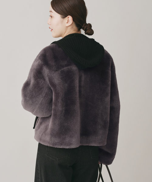 IENA（イエナ）の「ムートン ショートコート（ムートンコート・レディース・グレー・FREE）」の21枚目の写真