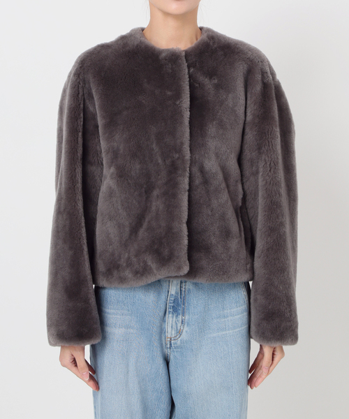 IENA（イエナ）の「ムートン ショートコート（ムートンコート・レディース・グレー・FREE）」の19枚目の写真