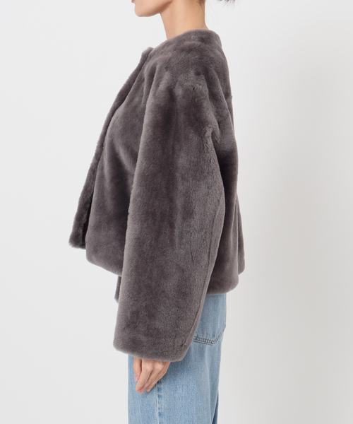 IENA（イエナ）の「ムートン ショートコート（ムートンコート・レディース・グレー・FREE）」の22枚目の写真