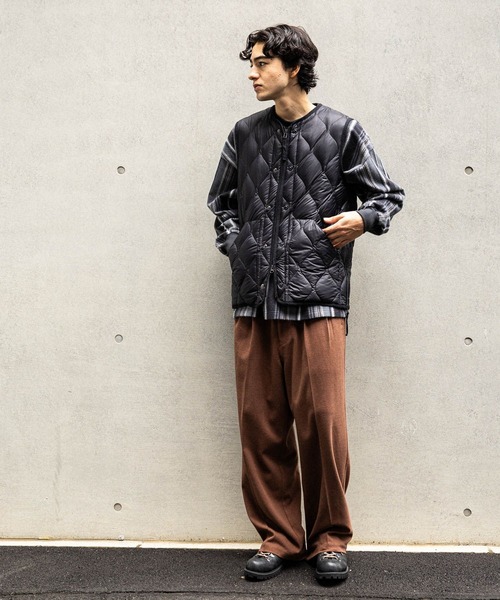 TAION(タイオン)の「【TAION(タイオン)】別注MILITARY LIGHT SHELL DOWN VEST(その他アウター・メンズ・グリーン/ブラック/オリーブ・LARGE/MEDIUM)」の4枚目の写真