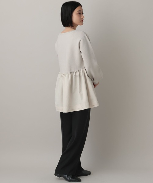 A part by（アパートバイ）の「ペプラムニットプルオーバー（ニット/セーター・レディース・ブラック/ホワイト系その他5/グレー系その他2・FREE）」の6枚目の写真