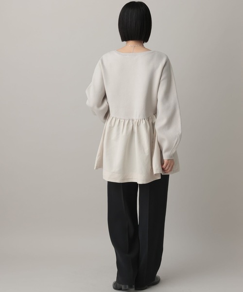 A part by（アパートバイ）の「ペプラムニットプルオーバー（ニット/セーター・レディース・ブラック/ホワイト系その他5/グレー系その他2・FREE）」の7枚目の写真