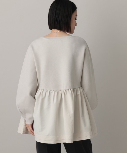 A part by（アパートバイ）の「ペプラムニットプルオーバー（ニット/セーター・レディース・ブラック/ホワイト系その他5/グレー系その他2・FREE）」の9枚目の写真