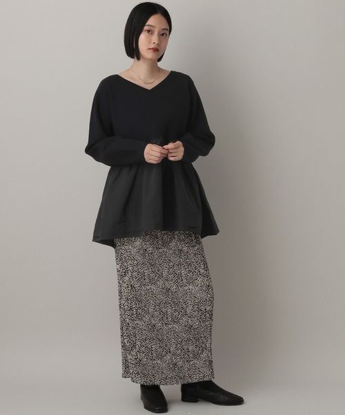 A part by（アパートバイ）の「ペプラムニットプルオーバー（ニット/セーター・レディース・ブラック/ホワイト系その他5/グレー系その他2・FREE）」の11枚目の写真