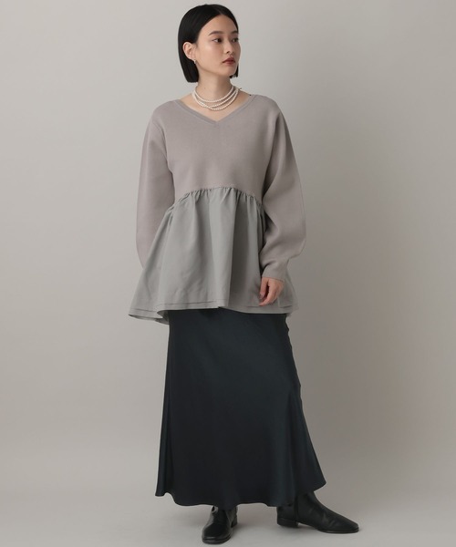 A part by（アパートバイ）の「ペプラムニットプルオーバー（ニット/セーター・レディース・ブラック/ホワイト系その他5/グレー系その他2・FREE）」の18枚目の写真