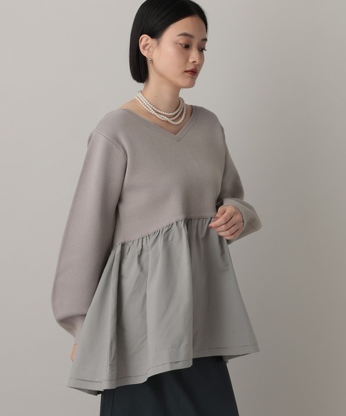 A part by（アパートバイ）の「ペプラムニットプルオーバー（ニット/セーター・レディース・ブラック/ホワイト系その他5/グレー系その他2・FREE）」の21枚目の写真