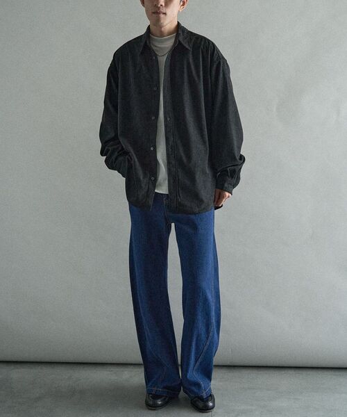 CRAFT STANDARD BOUTIQUE(クラフトスタンダードブティック)の「カーブフレアデニムパンツ(デニムパンツ・メンズ・インディゴブルー/ライトインディゴブルー/グレー・S/M/L)」の6枚目の写真