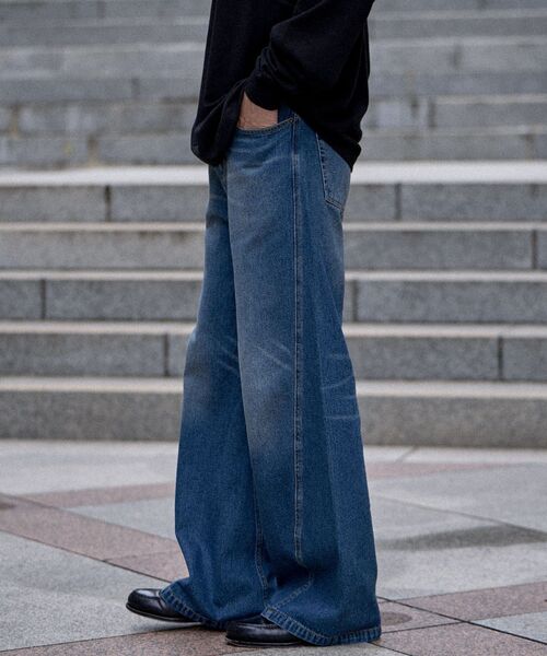 CRAFT STANDARD BOUTIQUE(クラフトスタンダードブティック)の「カーブフレアデニムパンツ(デニムパンツ・メンズ・インディゴブルー/ライトインディゴブルー/グレー・S/M/L)」の11枚目の写真