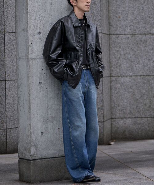 CRAFT STANDARD BOUTIQUE(クラフトスタンダードブティック)の「カーブフレアデニムパンツ(デニムパンツ・メンズ・インディゴブルー/ライトインディゴブルー/グレー・S/M/L)」の16枚目の写真