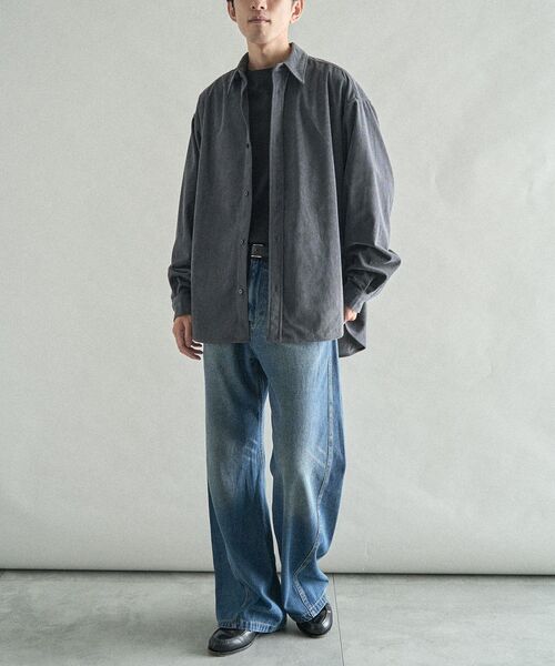 CRAFT STANDARD BOUTIQUE(クラフトスタンダードブティック)の「カーブフレアデニムパンツ(デニムパンツ・メンズ・インディゴブルー/ライトインディゴブルー/グレー・S/M/L)」の19枚目の写真