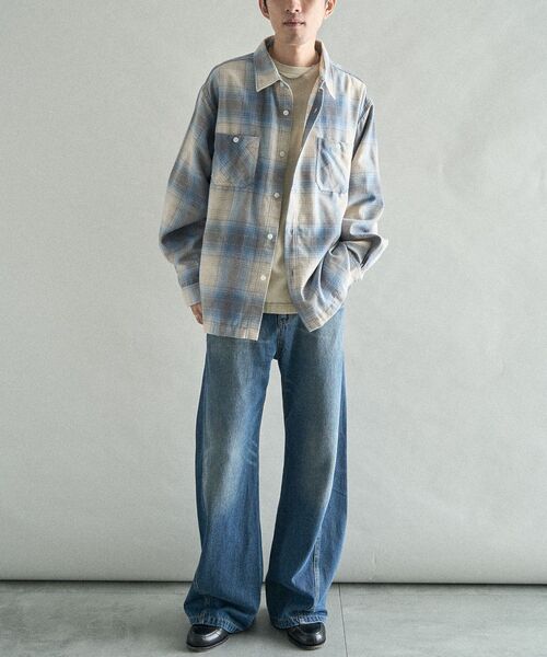 CRAFT STANDARD BOUTIQUE(クラフトスタンダードブティック)の「カーブフレアデニムパンツ(デニムパンツ・メンズ・インディゴブルー/ライトインディゴブルー/グレー・S/M/L)」の20枚目の写真