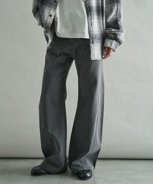 CRAFT STANDARD BOUTIQUE(クラフトスタンダードブティック)の「カーブフレアデニムパンツ(デニムパンツ・メンズ・インディゴブルー/ライトインディゴブルー/グレー・S/M/L)」の21枚目の写真