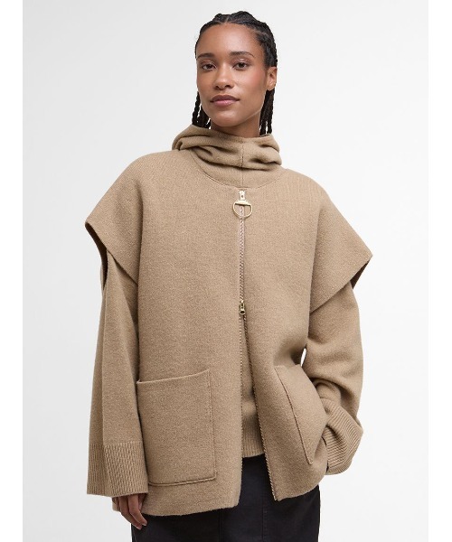 Barbour（バブアー）の「Marthaジップアップ ニットベスト（レディース）（ニット/セーター・レディース・ベージュ/ホワイト・MEDIUM/SMALL）」の9枚目の写真