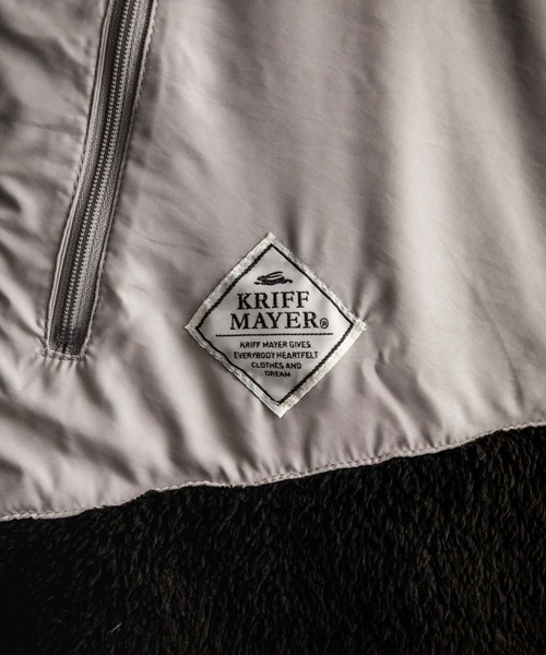 KRIFF MAYER(クリフメイヤー)の「KRIFF MAYER クリフメイヤー 2WAY リバーシブルひっくりスタンドネックボアジャケット/ロゴ刺繍入りボアブルゾン 2514404(ブルゾン・メンズ・ブラック/その他/マルチ/オリーブ/ベージュ/その他1・M/L/XL)」の19枚目の写真